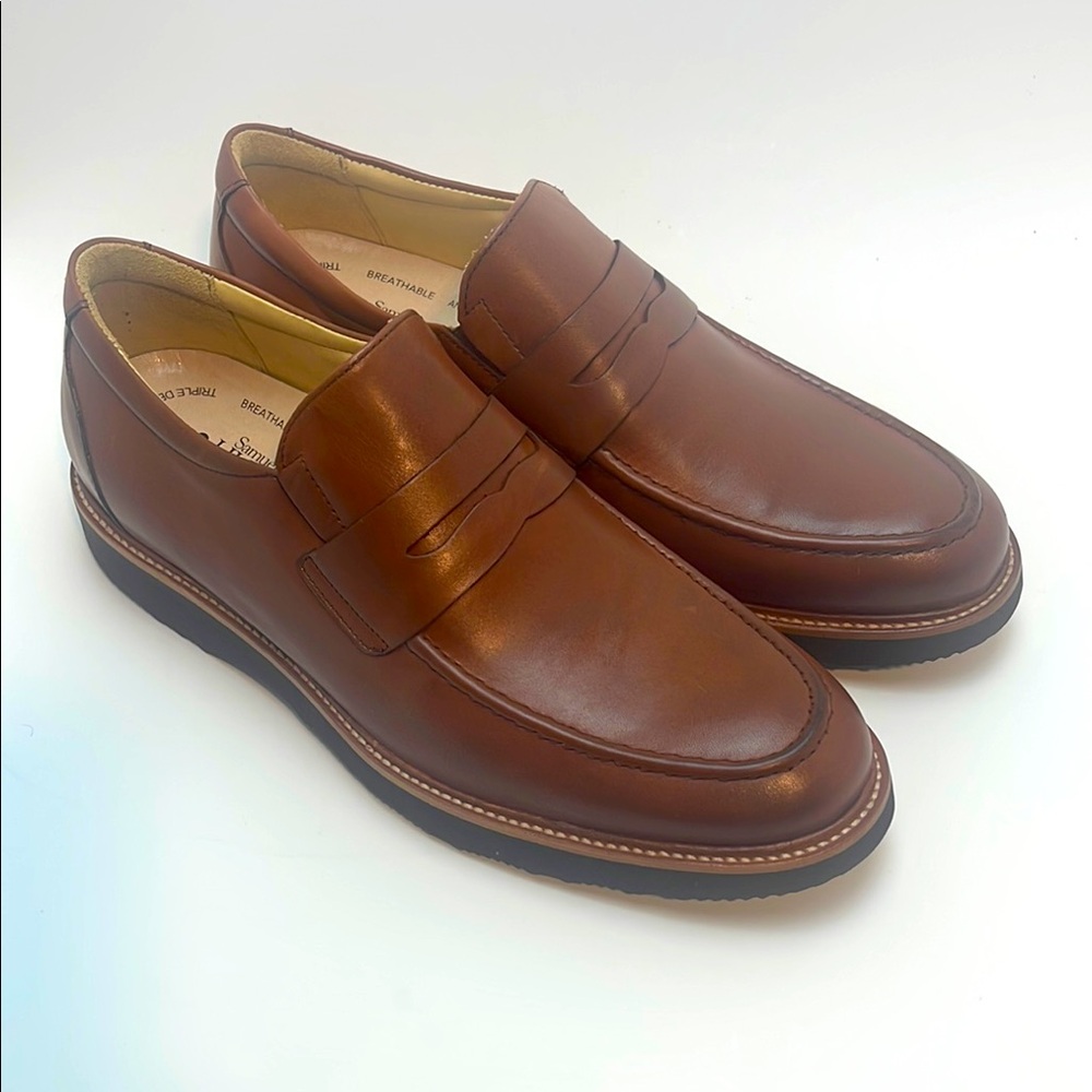Samuel Hubbard Ivy Legend Men’s Whisky Leather Slip-On Loafers 8 M Vibram Sole